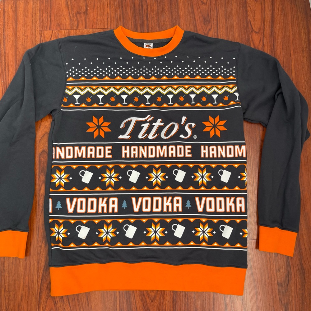 Titos Handmade Vodka Ugly Christmas Sweater Size Small